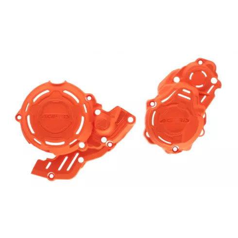 Σετ προστατευτικά καλύμματα κινητήρα μηχανής ACERBIS X-Power KTM EXC-F250/350 24-25; Husqvarna FE250/350 24-25; GasGas EC250F/350F 24-25 Orange