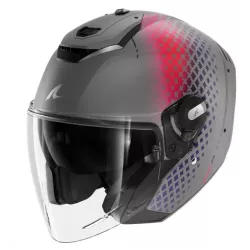 Κράνος μηχανής SHARK RS JET - OPEN FACE STRIDE Mat Silver Purple Blue Κράνος μηχανής SHARK RS JET - OPEN FACE STRIDE Mat Silver Purple Blue