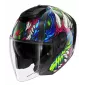 Κράνος μηχανής SHARK RS JET - OPEN FACE CARBON SHAYTAN Black Green Violet thumb