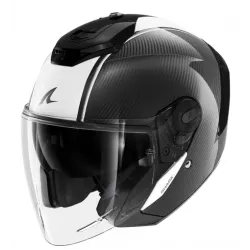Κράνος μηχανής SHARK RS JET - OPEN FACE CARBON SKIN Carbon White Black Κράνος μηχανής SHARK RS JET - OPEN FACE CARBON SKIN Carbon White Black