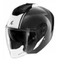 Κράνος μηχανής SHARK RS JET - OPEN FACE CARBON SKIN Carbon White Black