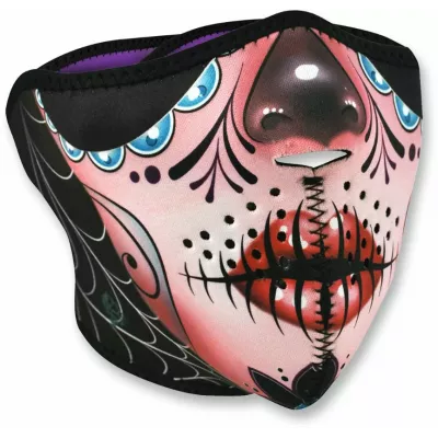 Half face - μάσκα αναβάτη HALF SUGAR SKULL