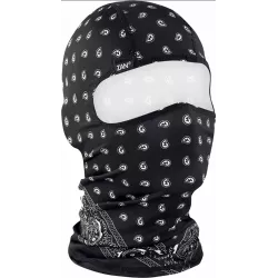 Κουκούλα προσώπου αναβάτη - μπαλακλάβα ZANheadgear POLY BK PAISLEY