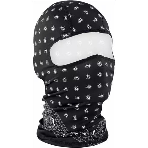 Κουκούλα προσώπου αναβάτη - μπαλακλάβα ZANheadgear POLY BK PAISLEY