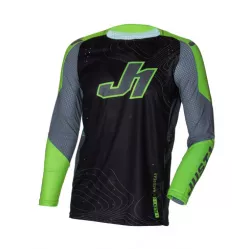 Μπλούζα motocross Just1 J-Flex 2.0 Frontier Grey/Green Fluo/Black