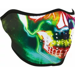 Μάσκα προσώπου αναβάτη HALF NEON SKULL Μάσκα προσώπου αναβάτη HALF NEON SKULL