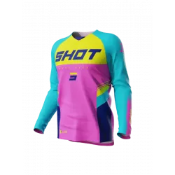 Παιδική μπλούζα motocross SHOT Raw Tracer Pink Παιδική μπλούζα motocross SHOT Raw Tracer Pink
