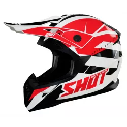Κράνος μηχανής SHOT Pulse Revenge White Red Black Glossy Κράνος μηχανής SHOT Pulse Revenge White Red Black Glossy