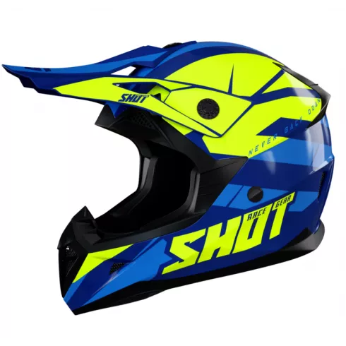 Κράνος μηχανής SHOT Pulse Revenge Navy Neon Yellow Blue Glossy Κράνος μηχανής SHOT Pulse Revenge Navy Neon Yellow Blue Glossy
