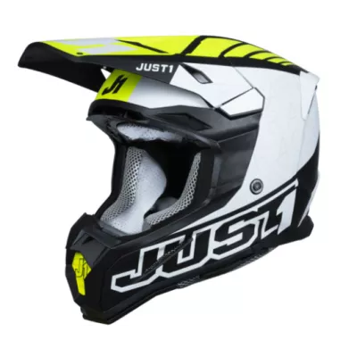 Κράνος μηχανής Just1 J-22 F Dynamo Fluo Yellow/White/Black