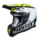 Κράνος μηχανής Just1 J-22 F Dynamo Fluo Yellow/White/Black thumb