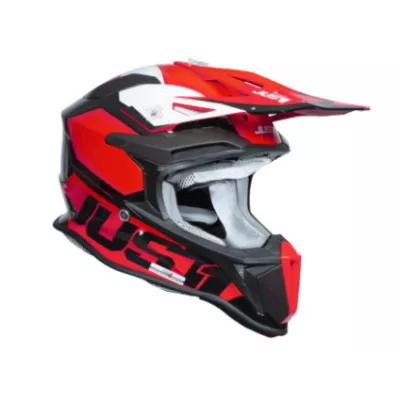Κράνος μηχανής Just1 J-18 F Hexa White/Fluo Red/Black