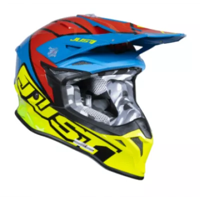 Κράνος μηχανής Just1 J-39 Thruster Fluo Yellow/Red/Blue