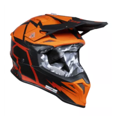 Κράνος μηχανής Just1 J-39 Poseidon Fluo Orange/Red/Black