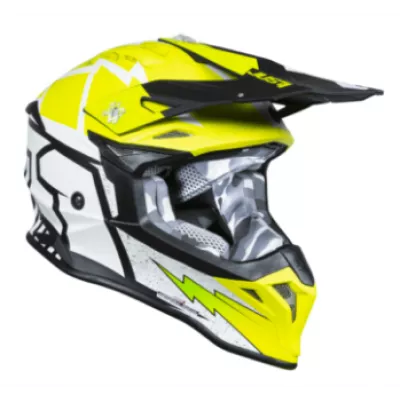 Κράνος μηχανής Just1 J-39 Poseidon Fluo Yellow/Black/White