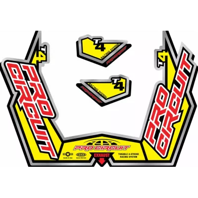 Αυτοκόλλητα εξάτμισης PROCIRCUIT Exhaust STICKER KIT T4-GP