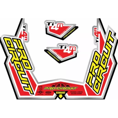 Αυτοκόλλητα εξάτμισης PROCIRCUIT Exhaust STICKER KIT TI4-R