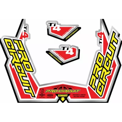 Αυτοκόλλητα εξάτμισης  PROCIRCUIT EXHAUST STICKER KT TI4-GP