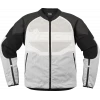 Δερμάτινο μπουφάν μηχανής ICON Overlord3™ CE Leather WHITE