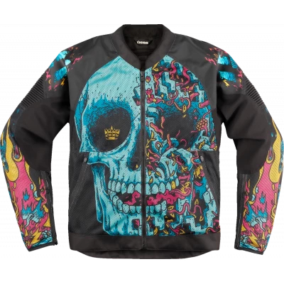 Μπουφάν μηχανής ICON Overlord3™ MESH MUNCHIES Turquoise