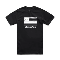 Μπλουζάκι ALPINESTARS TEE CSF FLAG BLACK/WHITE Μπλουζάκι ALPINESTARS TEE CSF FLAG BLACK/WHITE