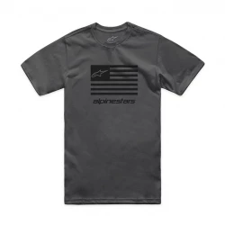 Μπλουζάκι ALPINESTARS TEE CSF FLAG CHAR/BLK Μπλουζάκι ALPINESTARS TEE CSF FLAG CHAR/BLK