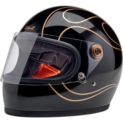 Κράνος μηχανής BILTWELL GRINGO S BLACK FLAME