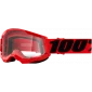 Παιδική μάσκα μηχανής motocross 100% STRATA2 RED CLEAR thumb