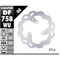 Πίσω δισκόπλακα μοτοσυκλέτας Galfer WAVE FIXED 200x4mm DF758WU Πίσω δισκόπλακα μοτοσυκλέτας Galfer WAVE FIXED 200x4mm DF758WU