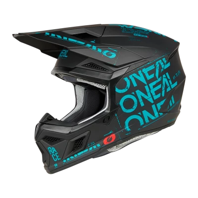 Κράνος motocross O'NEAL 3SERIES STATIC BLACK/TEAL V.25