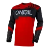 Μπλούζα μηχανής motocross O'NEAL ELEMENT SHOCKER BLACK/RED V.25
