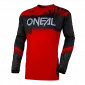 Μπλούζα μηχανής motocross O'NEAL ELEMENT SHOCKER BLACK/RED V.25 thumb