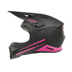 Παιδικό κράνος motocross O'NEAL 1SERIES SOLID ΜΑΥΡΟ/ΡΟΖ V.25