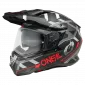 Κράνος μηχανής Enduro D-SRS SQUARE BLACK/RED/GRAY V.25 thumb
