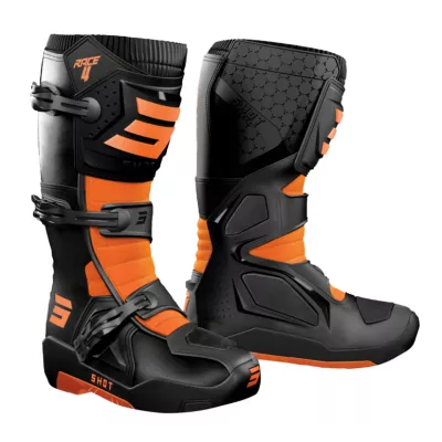 Μπότες μηχανής SHOT Race 4 Black/Orange