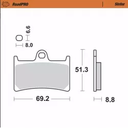 Τακάκια φρένων MOTO-MASTER BRAKE PAD SINTER FRONT YAMAHA YZF-R6 600 23 Τακάκια φρένων MOTO-MASTER BRAKE PAD SINTER FRONT YAMAHA YZF-R6 600 23