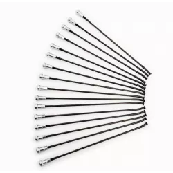 Ακτίνες τροχού μοτοσυκλέτας KITE SPOKES 19 FR BK/SI 16PC Silver Ακτίνες τροχού μοτοσυκλέτας KITE SPOKES 19 FR BK/SI 16PC Silver