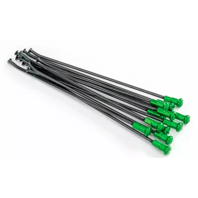 Ακτίνες τροχού μοτοσυκλέτας KITE SPOKES 19 RR BK/GN NIP 12PC Black/Green