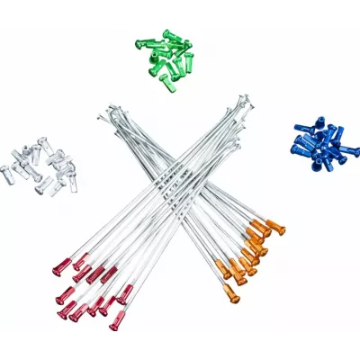Ακτίνες τροχού μοτοσυκλέτας KITE SPOKES 21 FR SI /OR NIP 12PC Silver/Orange