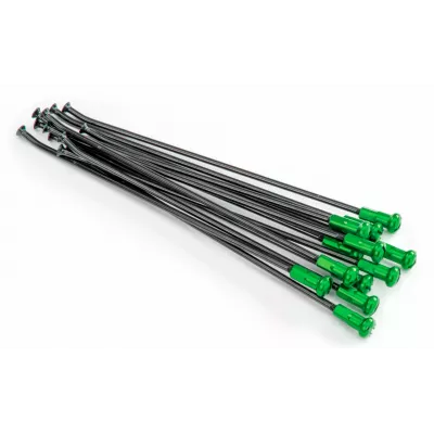 Ακτίνες τροχού μοτοσυκλέτας KITE SPOKES 21FR BK/GN NIP 12PC Black/Green