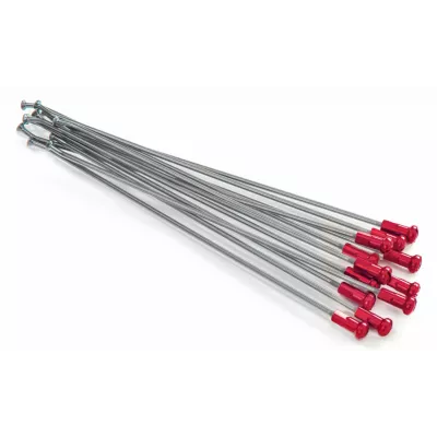 Ακτίνες τροχού μοτοσυκλέτας KITE SPOKES 21FR SI /RE NIP 12PC Silver/Red