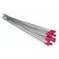 Ακτίνες τροχού μοτοσυκλέτας KITE SPOKES 21FR SI /RE NIP 12PC Silver/Red thumb