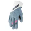 Γυναικεία γάντια μηχανής motocross THOR WOMEN'S SPECTRUM WHITE/BLUE