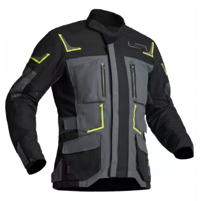 Μπουφάν μηχανής Lindstrands Myrvik Grey/Black/Yellow