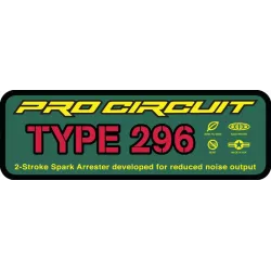 Αυτοκόλλητα εξάτμισης CIRCUIT SILENCER STICKER TYP 296