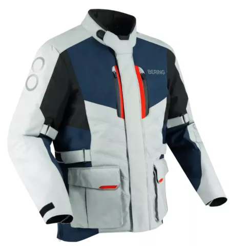 Μπουφάν μηχανής BERING SIBERIA GREY/BLUE/RED
