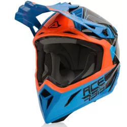 Κράνος μηχανής motocross ACERBIS  STEEL CARBON ORANGE/BLUE Κράνος μηχανής motocross ACERBIS  STEEL CARBON ORANGE/BLUE