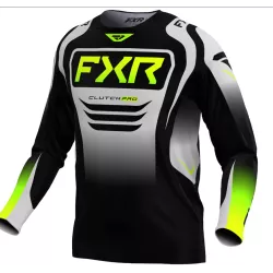 Μπλούζα motocross FXR CLUTCH MX25 BLACK/GREY HIVIS