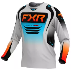 Μπλούζα motocross FXR CLUTCH MX25 GREY/SKY ORANGE
