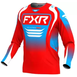 Μπλούζα motocross FXR CLUTCH MX25 RED/WHITE CYAN